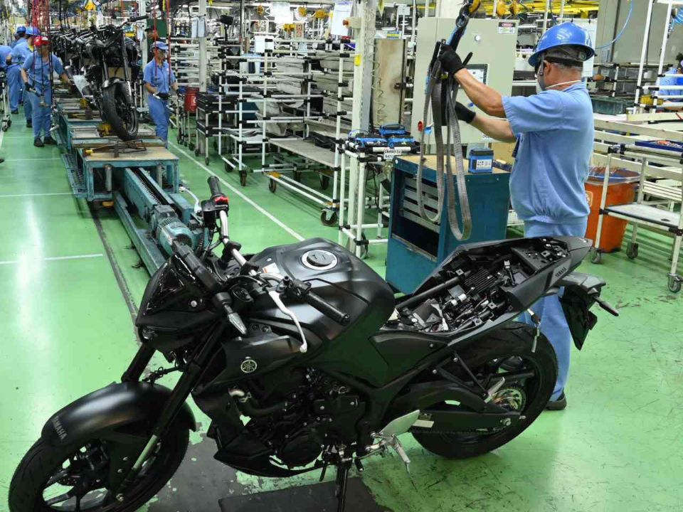Produção Yamaha de motos em Manaus